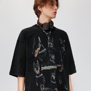 Concert Outfit Washed Doberman Graphic Tee