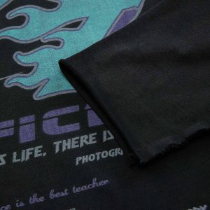 Concert Outfit Washed Edge Long Sleeve T-Shirt