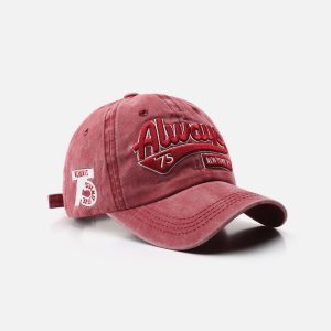 Concert Outfit Washed Embroidered Letter Baseball Cap