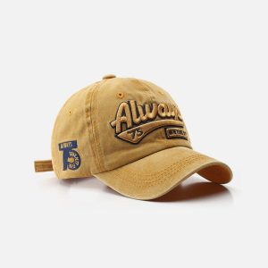 Concert Outfit Washed Embroidered Letter Baseball Cap