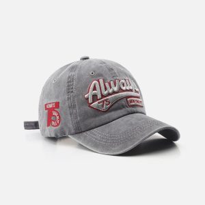 Concert Outfit Washed Embroidered Letter Baseball Cap