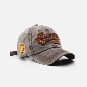 Concert Outfit Washed Embroidered Letter Baseball Cap