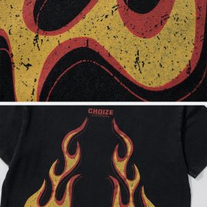 Concert Outfit Washed Flame Print Tee