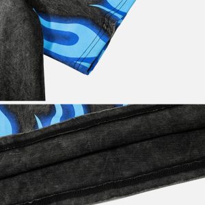 Concert Outfit Washed Flame Printed Tee