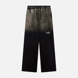 Concert Outfit Washed Gradient Drawstring Sweatpants
