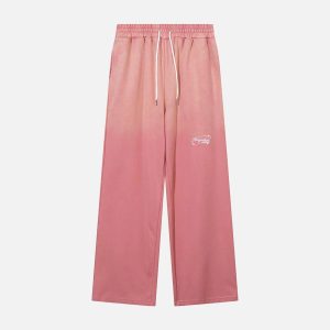 Concert Outfit Washed Gradient Drawstring Sweatpants