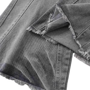 Concert Outfit Washed Gradient Flared Jeans