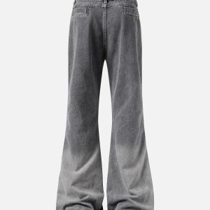 Concert Outfit Washed Gradient Flared Jeans