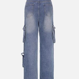 Concert Outfit Washed Gradient High Rise Straight Leg Jeans
