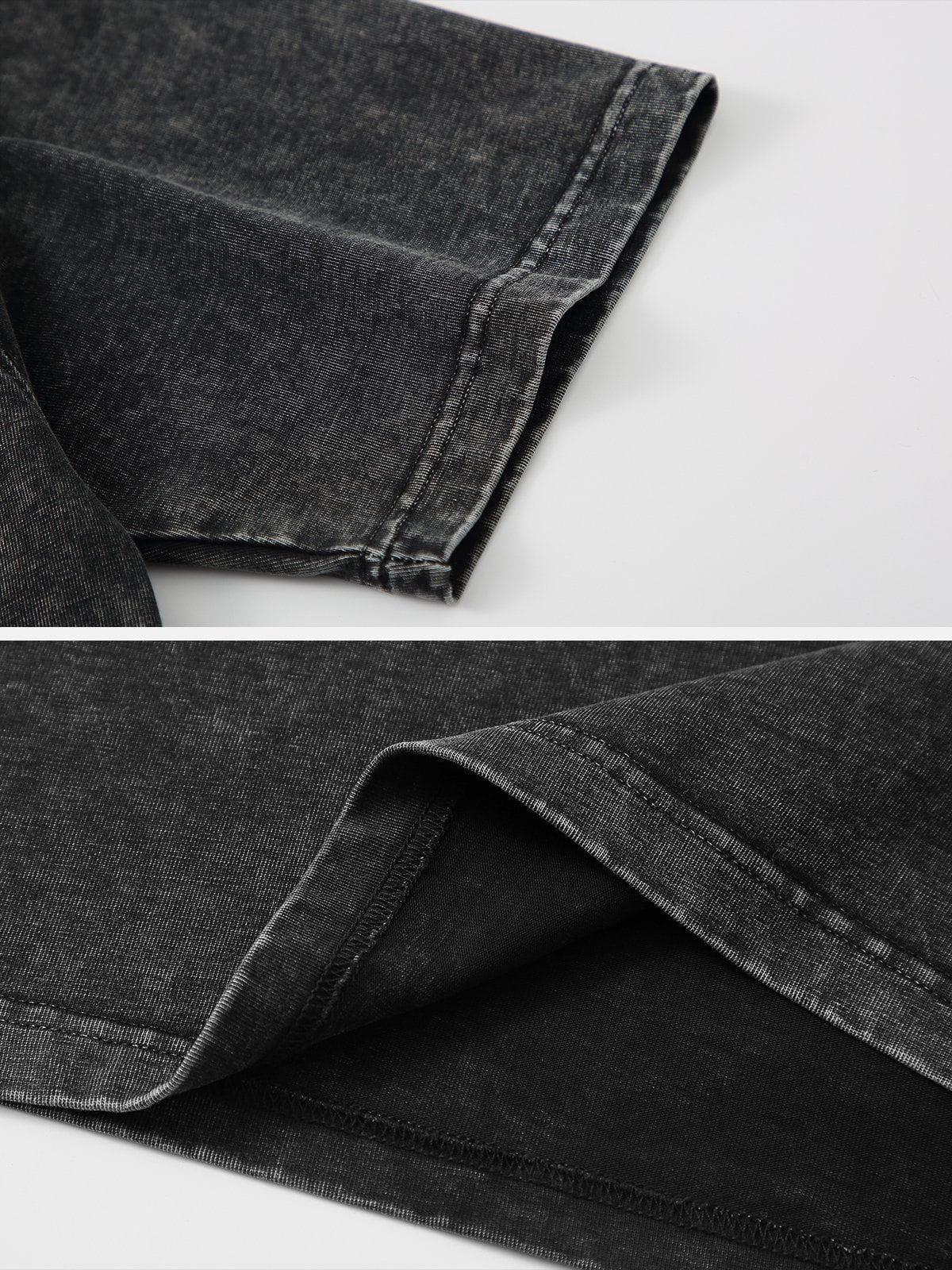 Concert Outfit Washed Graffiti Print Tee Concert Outfit Washed Graffiti Print Tee