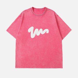 Concert Outfit Washed Graffiti Print Tee