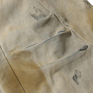 Concert Outfit Washed Graffiti Spray Paint Barrel Jeans