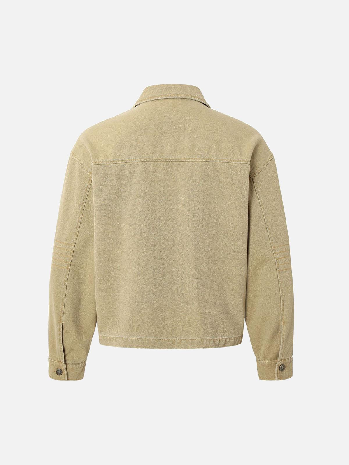 Concert Outfit Washed Graffiti Zip Up Workwear Jacket Concert Outfit Washed Graffiti Zip Up Workwear Jacket