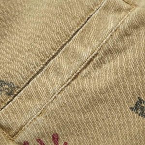 Concert Outfit Washed Graffiti Zip Up Workwear Jacket