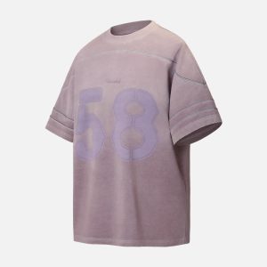 Concert Outfit Washed Jersey Welt Stitching T-Shirt