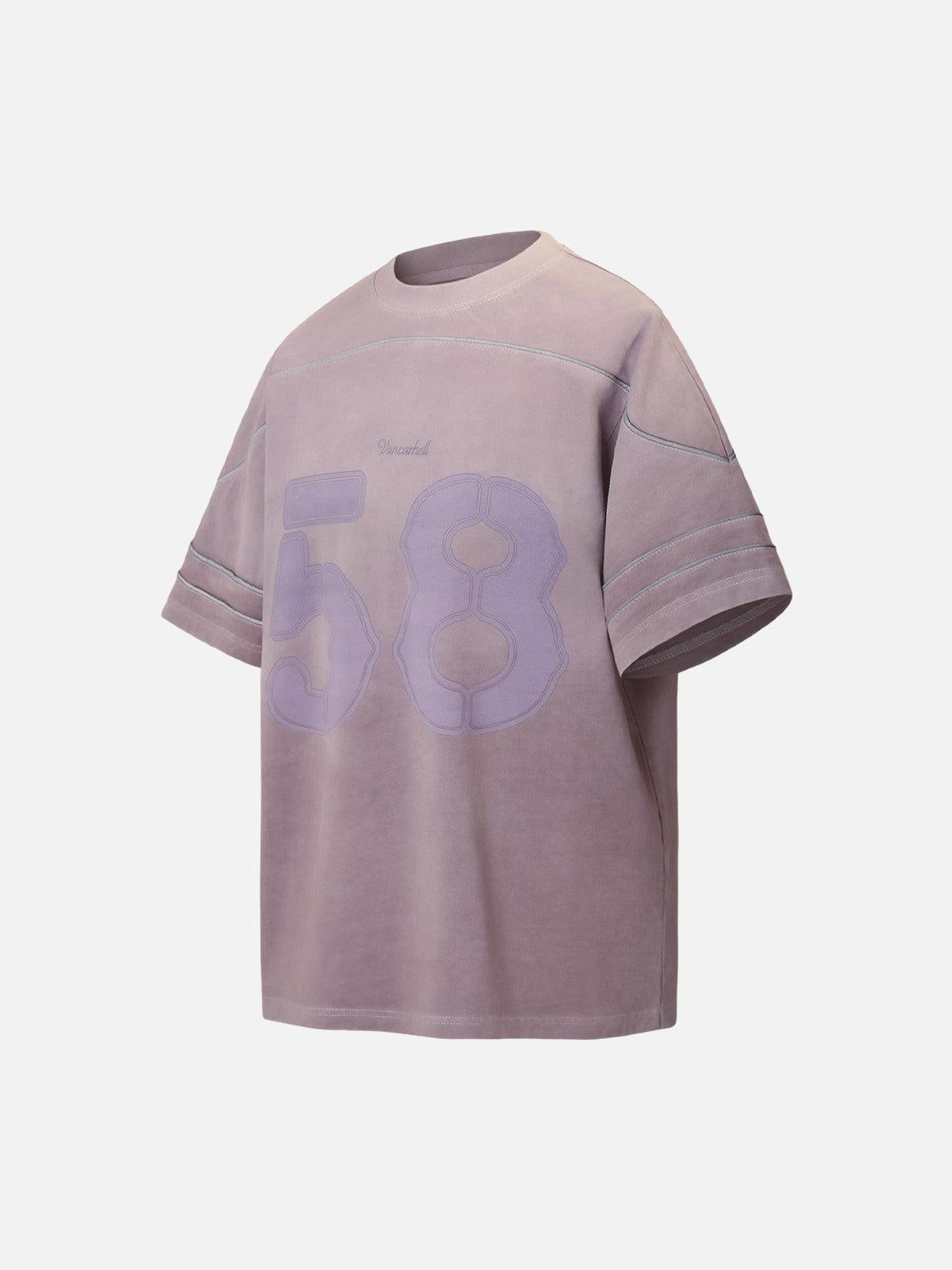 Concert Outfit Washed Jersey Welt Stitching T-Shirt Concert Outfit Washed Jersey Welt Stitching T-Shirt