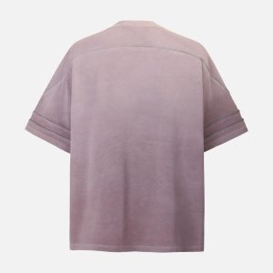 Concert Outfit Washed Jersey Welt Stitching T-Shirt