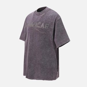 Concert Outfit Washed Lightning Oversized T-Shirt