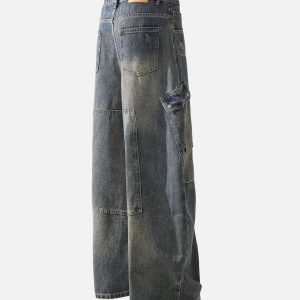 Concert Outfit Washed Multi-Pocket Baggy Barrel Cargo Jeans