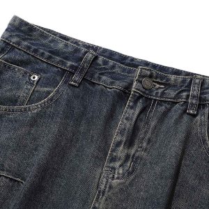 Concert Outfit Washed Multi-Pocket Baggy Barrel Cargo Jeans