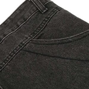 Concert Outfit Washed Multi-Pocket Bootcut Jeans