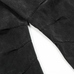 Concert Outfit Washed Multi Pocket Loose Jeans