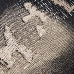 Concert Outfit Washed Panel Camouflage Jeans