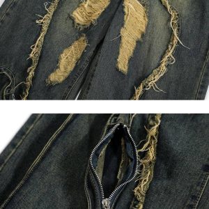 Concert Outfit Washed Paneled Jeans