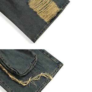 Concert Outfit Washed Paneled Jeans