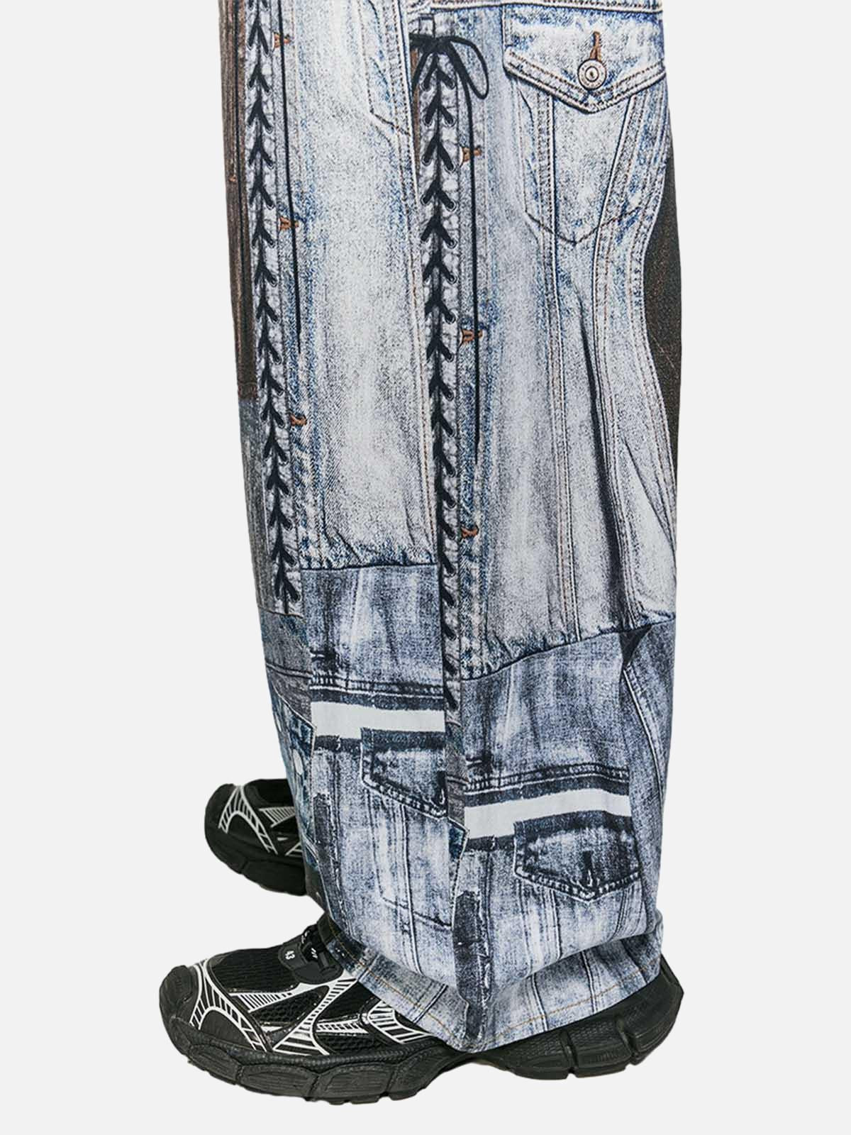 Concert Outfit Washed Patchwork Baggy Jeans Concert Outfit Washed Patchwork Baggy Jeans