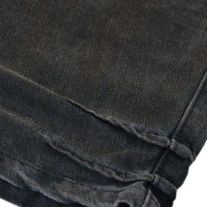 Concert Outfit Washed Pleated Straight Jeans