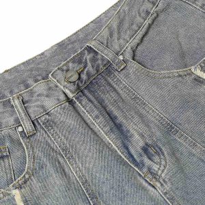 Concert Outfit Washed Ripped Baggy Jeans