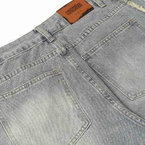 Concert Outfit Washed Ripped Baggy Jeans