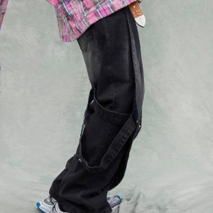 Concert Outfit Washed Ripped Denim Jeans