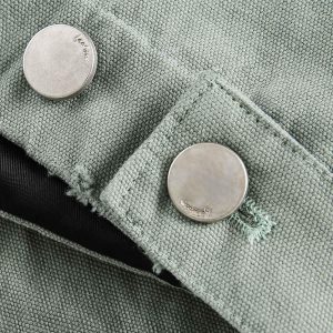 Concert Outfit Washed Ripped Gradient Zip Up Work Jacket