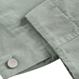 Concert Outfit Washed Ripped Gradient Zip Up Work Jacket