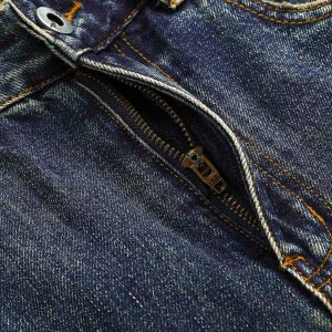 Concert Outfit Washed Side Ripped Straight Jeans