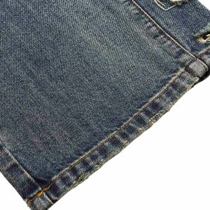 Concert Outfit Washed Side Ripped Straight Jeans