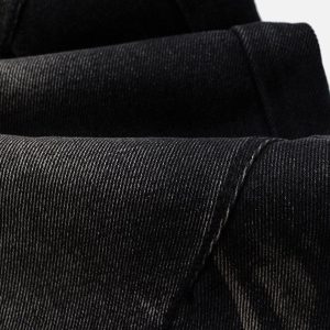 Concert Outfit Washed Stained Wide-Leg Jeans