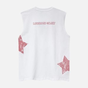 Concert Outfit Washed Star Print Vest