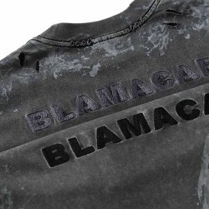 Concert Outfit Washed Tie-Dye Short Sleeve T-Shirt