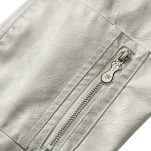 Concert Outfit Wasteland Dirty Dyed Leather Bomber Jacket