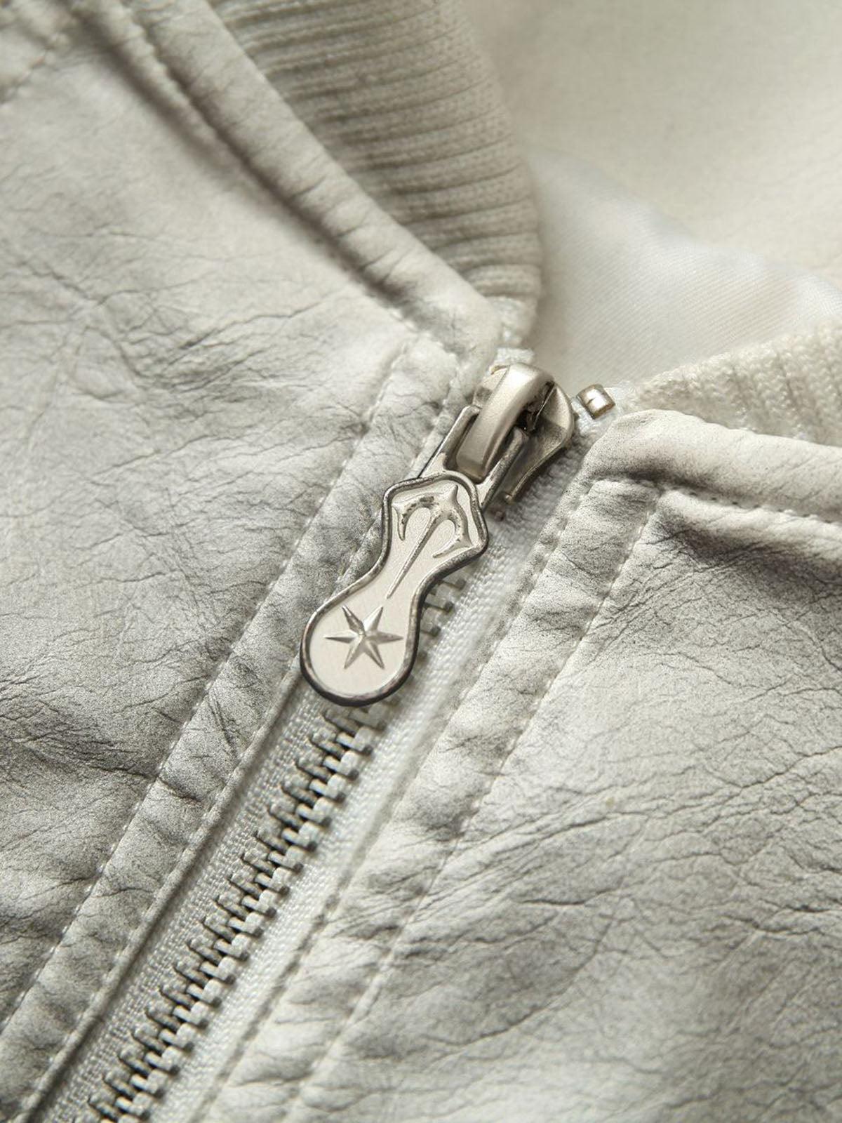 Concert Outfit Wasteland Dirty Dyed Leather Bomber Jacket Concert Outfit Wasteland Dirty Dyed Leather Bomber Jacket