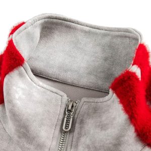 Concert Outfit Wasteland Patchwork Graffiti Zip Up Jacket