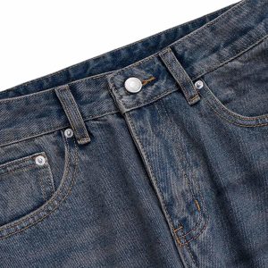 Concert Outfit Wasteland Style Ink Splash Baggy Jeans