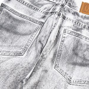 Concert Outfit Wasteland Style Niche Design Dirty White Loose Jeans