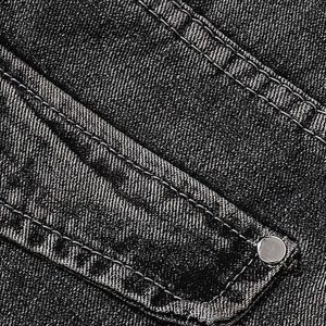 Concert Outfit Wasteland Style Washed Distressed Pleated Flare Jeans