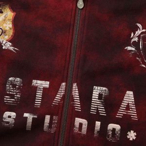 Concert Outfit Wasteland Tie-Dye Zipper Jacket