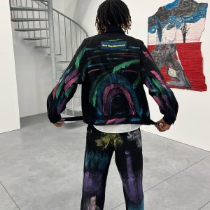 Concert Outfit Watercolor Print Jeans