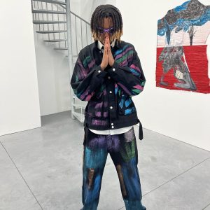 Concert Outfit Watercolor Print Jeans